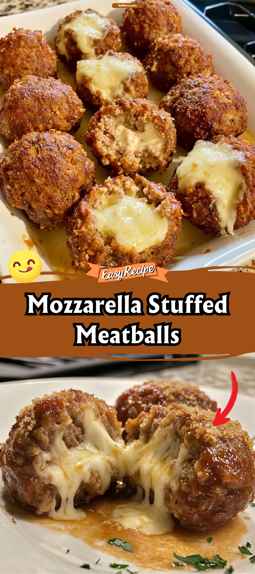 Mozzarella Stuffed Meatballs