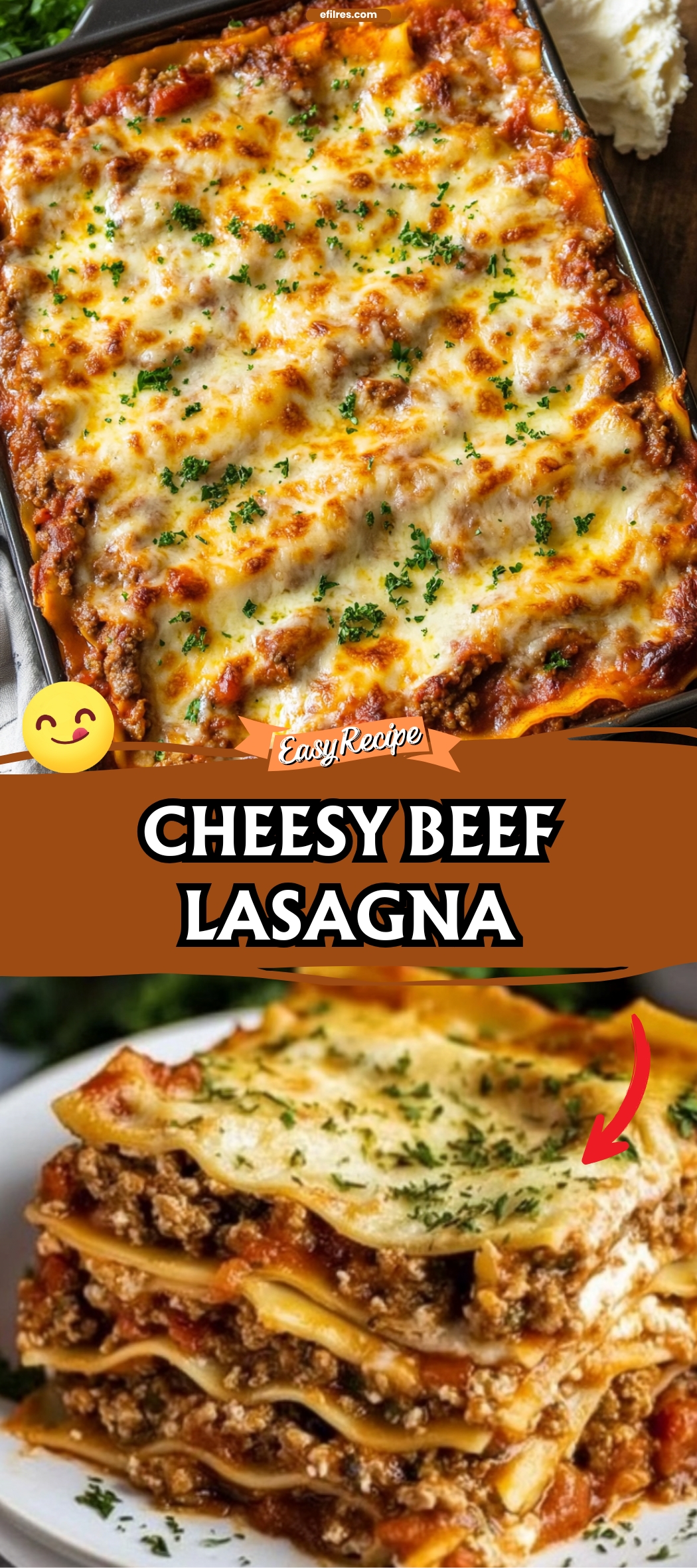CHEESY BEEF LASAGNA