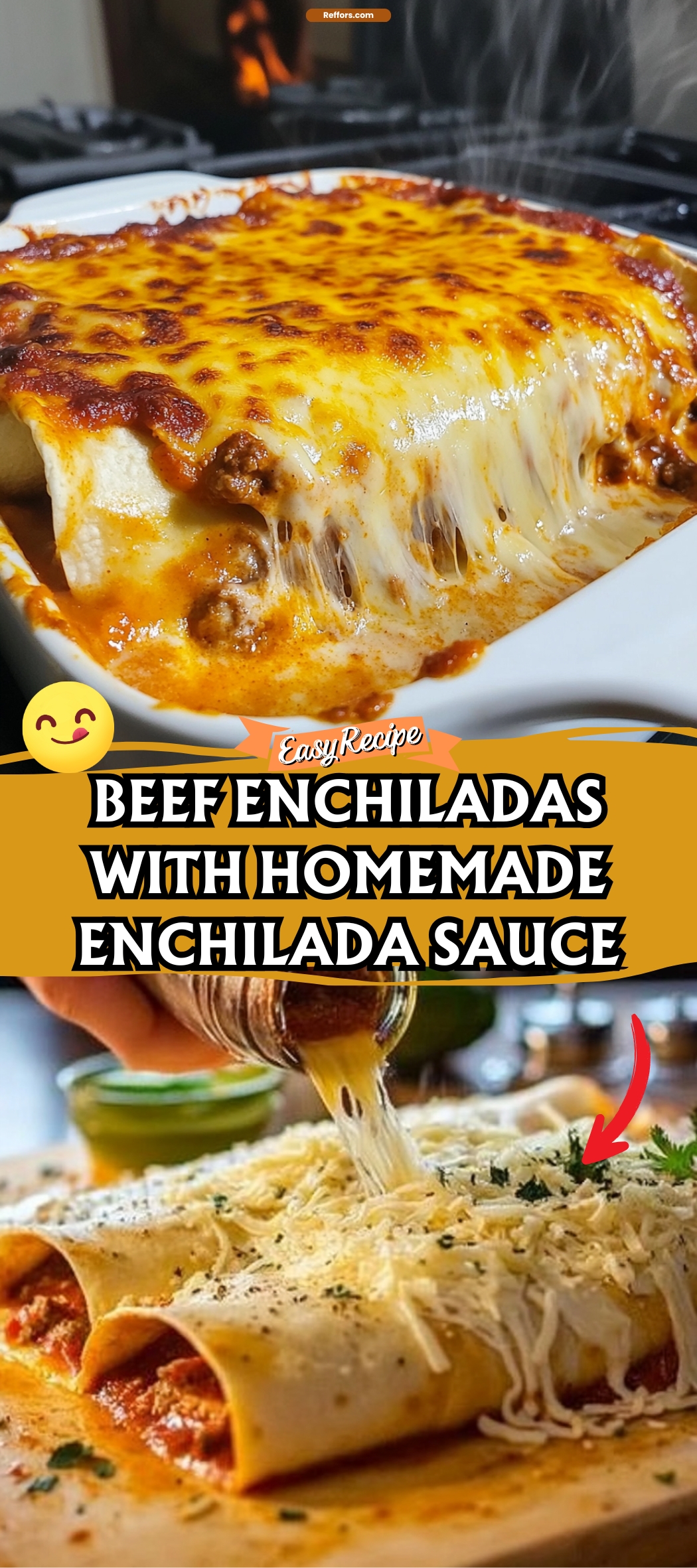 BEEF ENCHILADAS WITH HOMEMADE ENCHILADA SAUCE