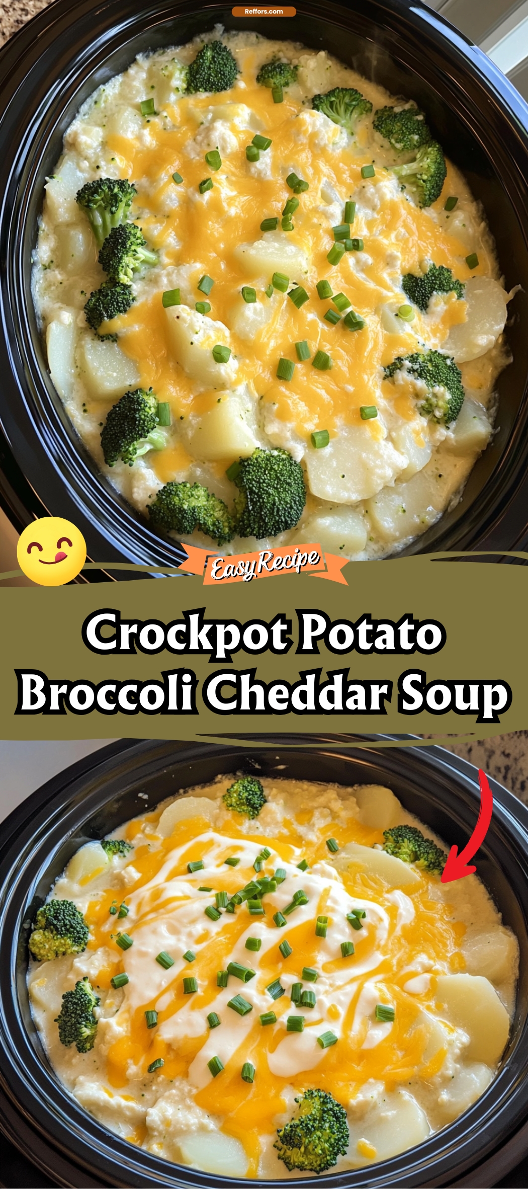 Crockpot Potato Broccoli Cheddar Soup