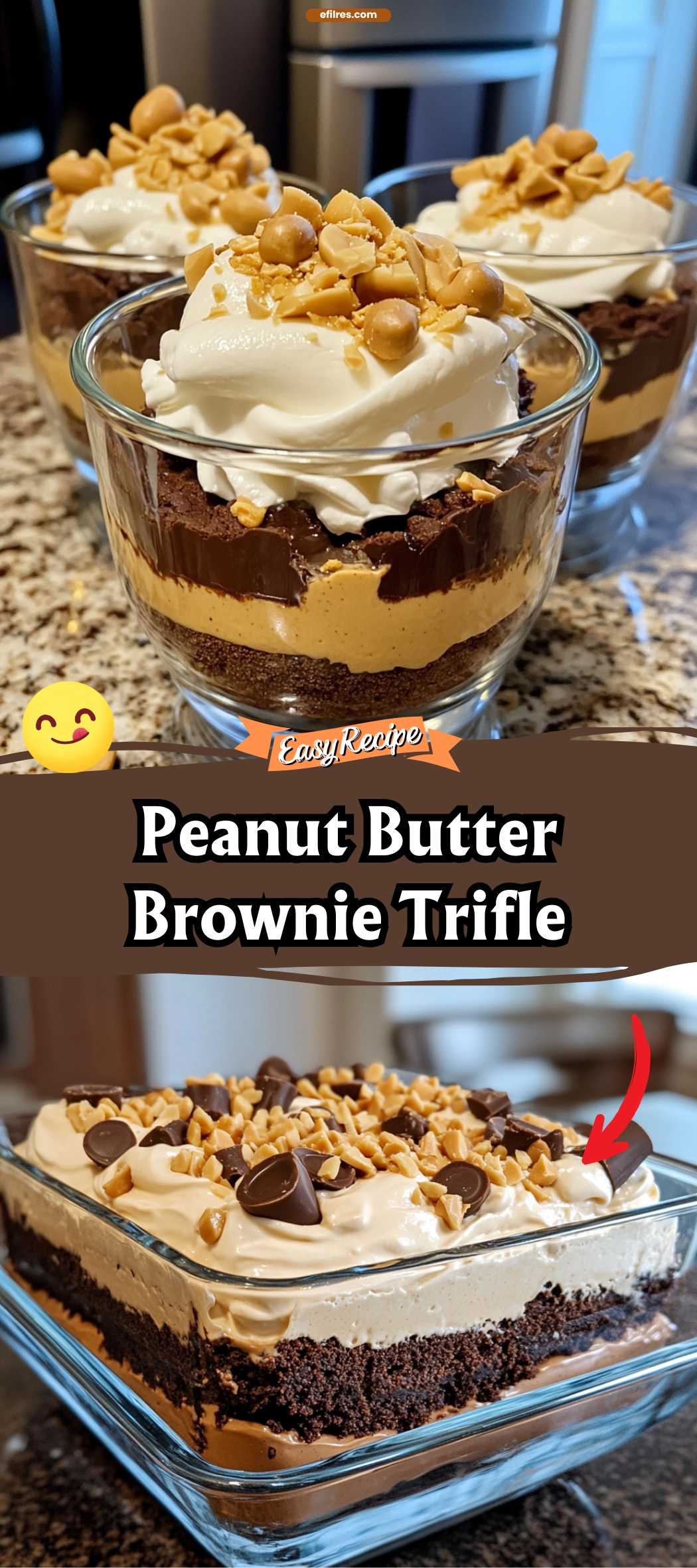 Peanut Butter Brownie Trifle