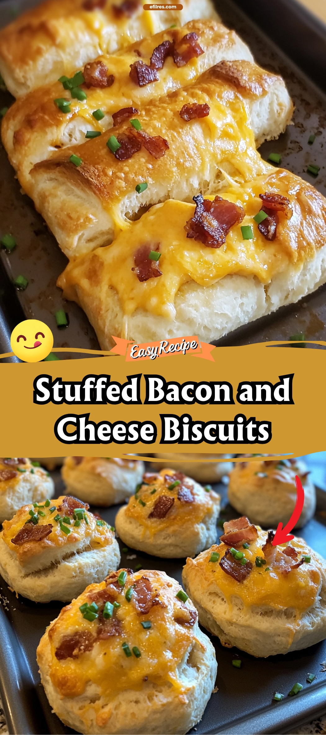 Stuffed Bacon and Cheese Biscuits