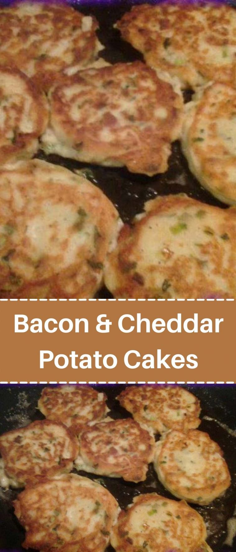 Bacon & Cheddar Potato Cakes W/Green Onions & Garlic