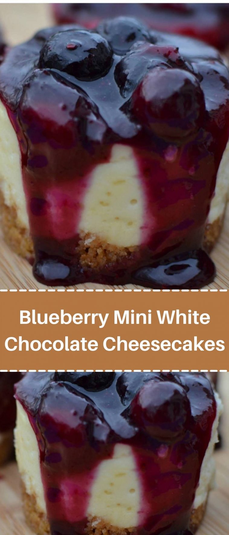 Blueberry Mini White Chocolate Cheesecakes