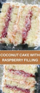 COCONUT CAKE WITH RASPBERRY FILLING