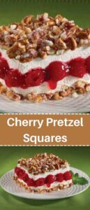Cherry Pretzel Squares