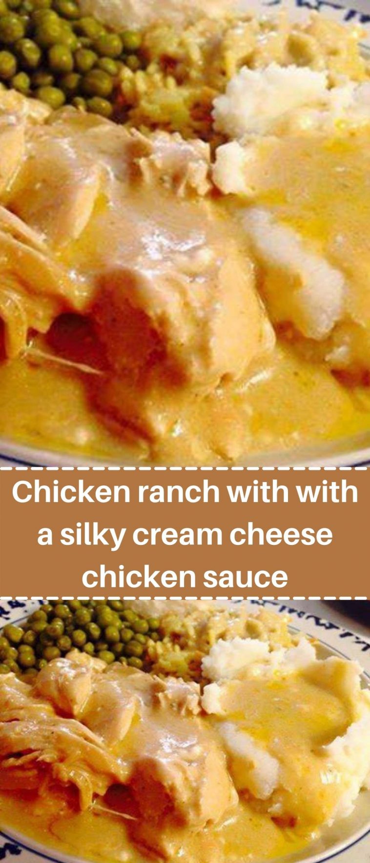Chicken ranch with with a silky cream cheese chicken sauce