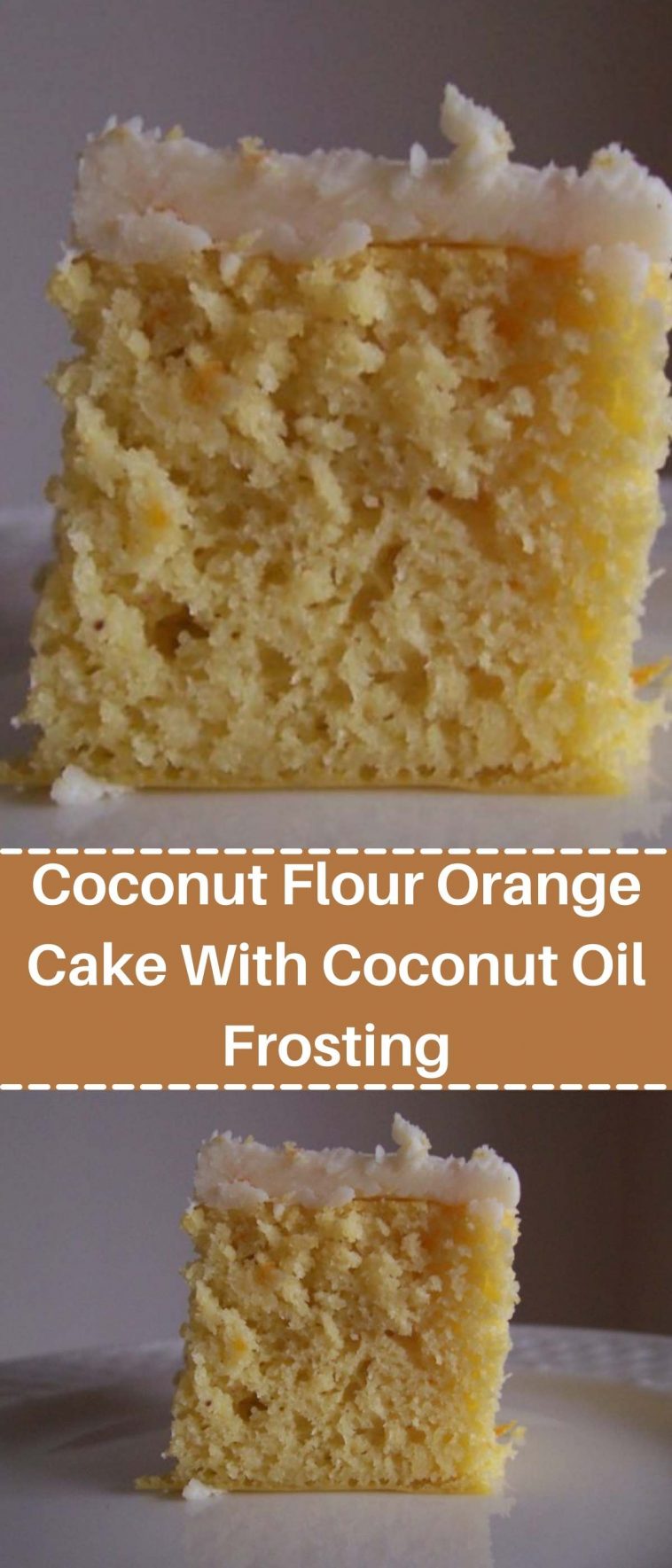 Coconut Flour Orange Cake With Coconut Oil Frosting