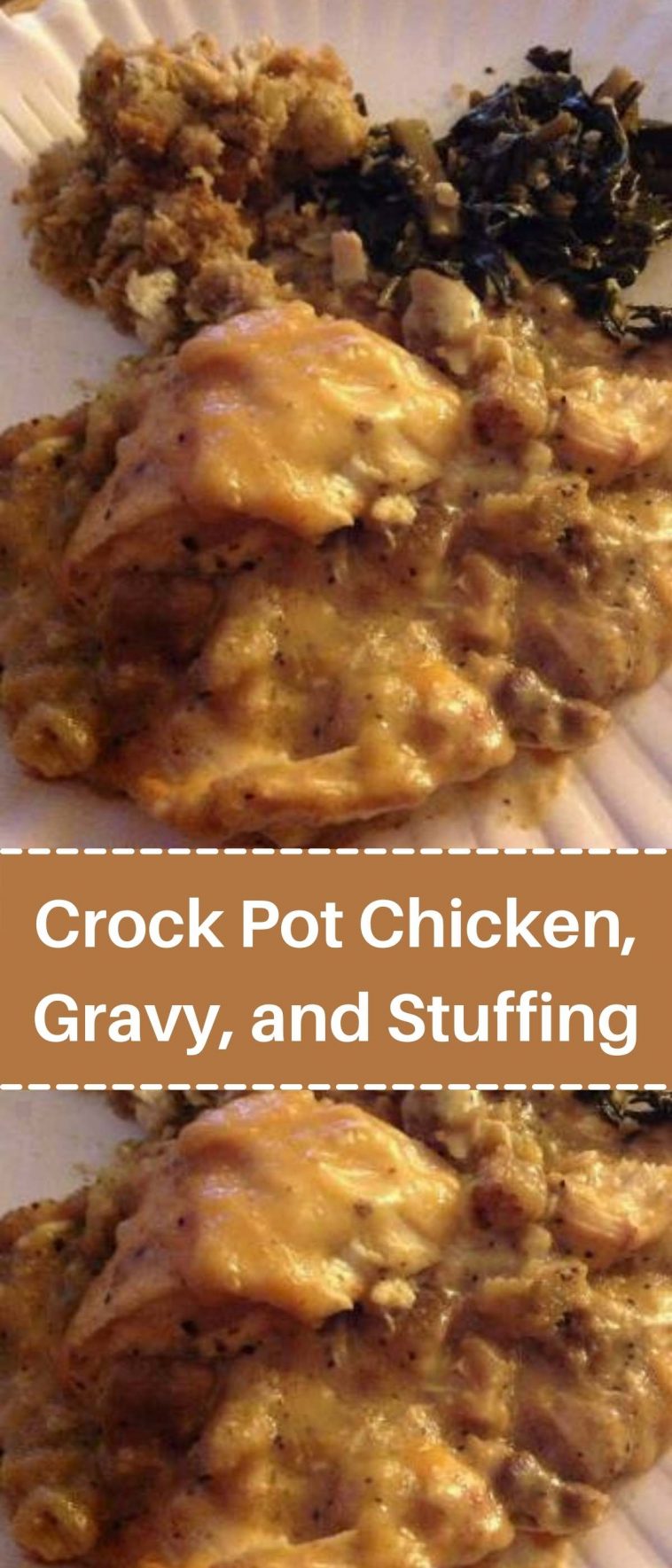 Crock Pot Chicken, Gravy, and Stuffing
