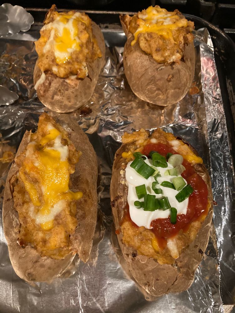 Double Stuffed Taco Potatoes