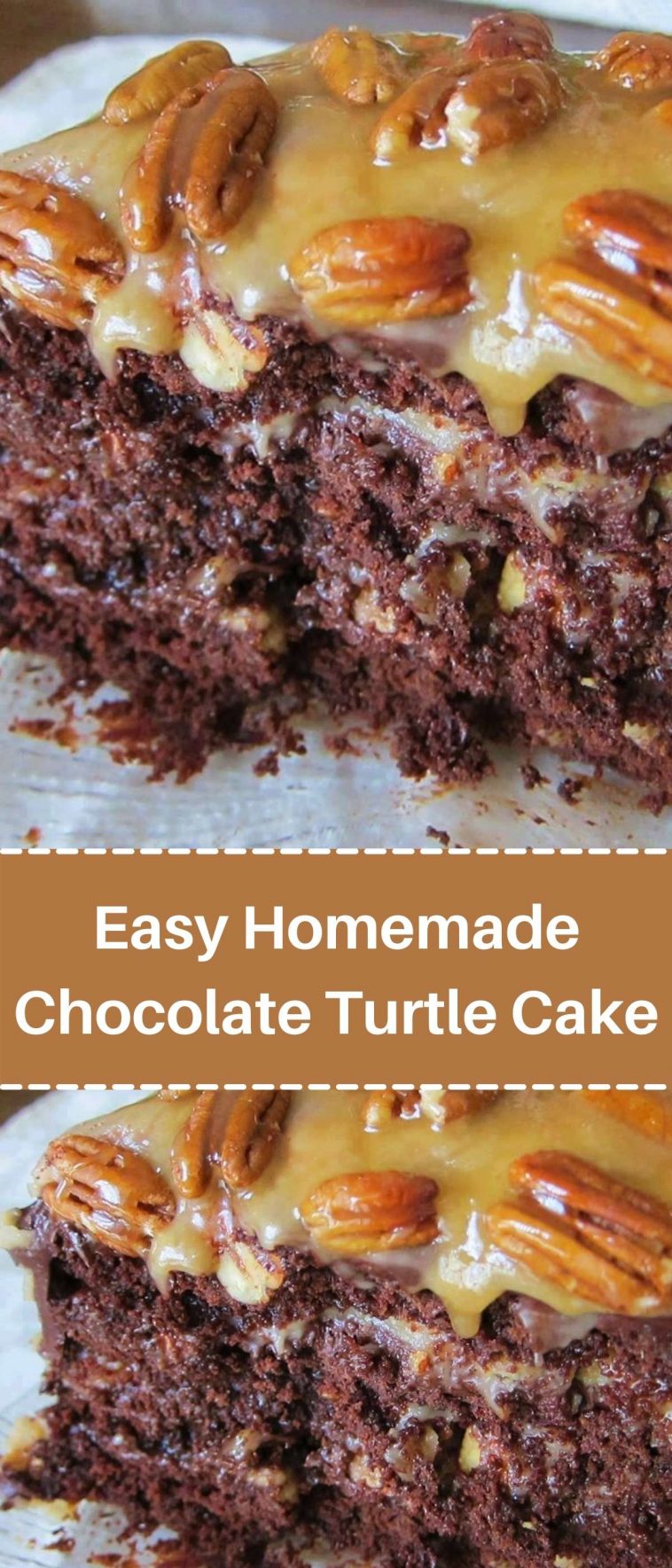Easy Homemade Chocolate Turtle Cake Recipe