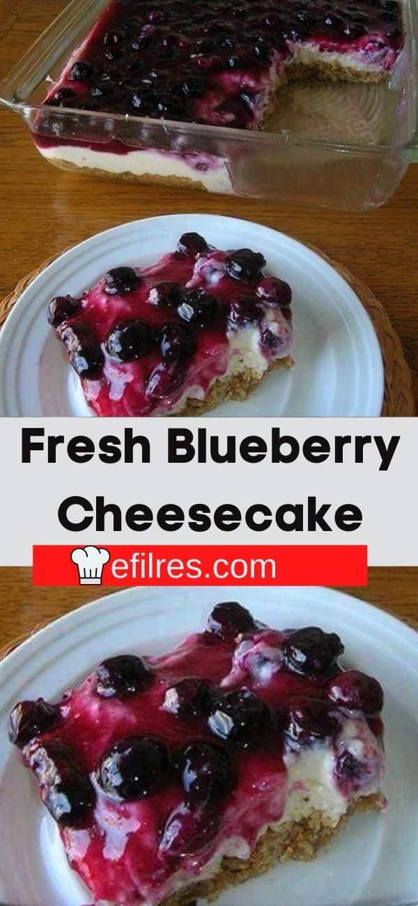 Fresh Blueberry Cheesecake with Homemade Crust