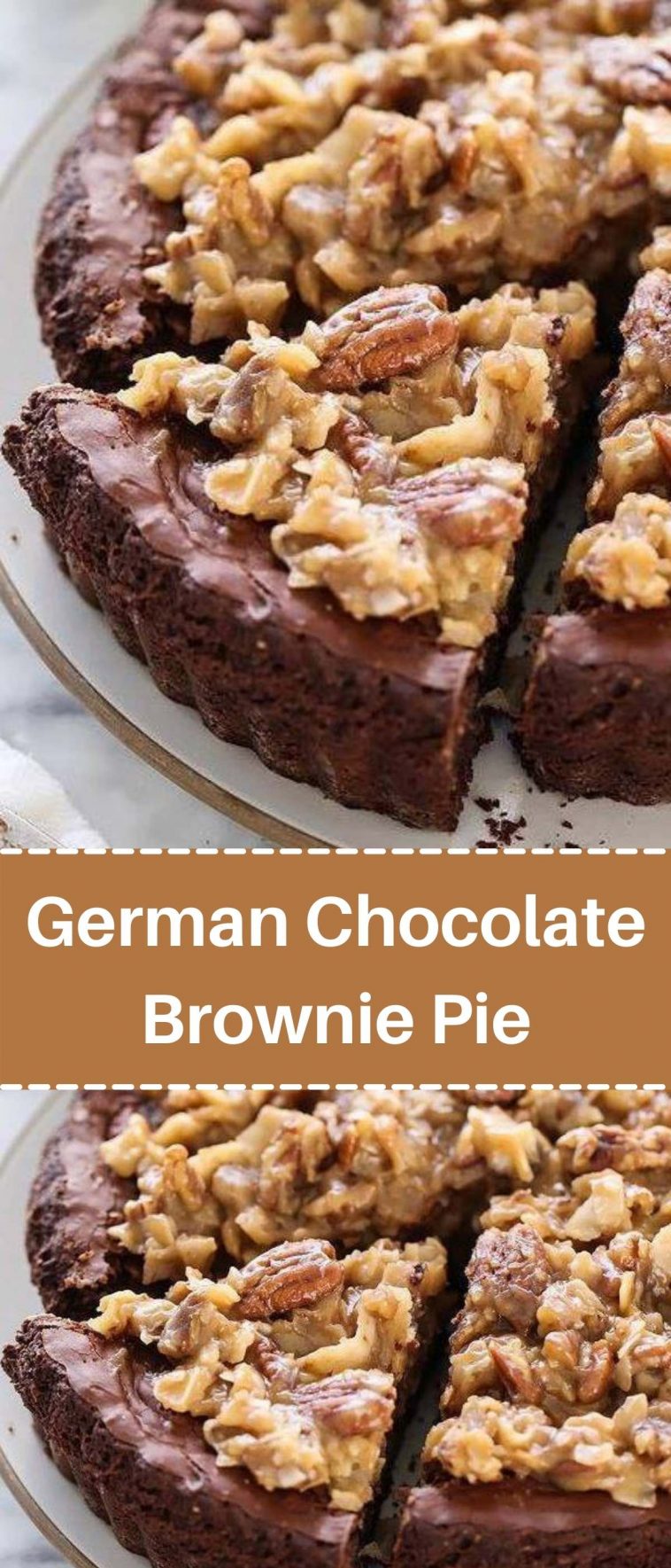 German Chocolate Brownie Pie