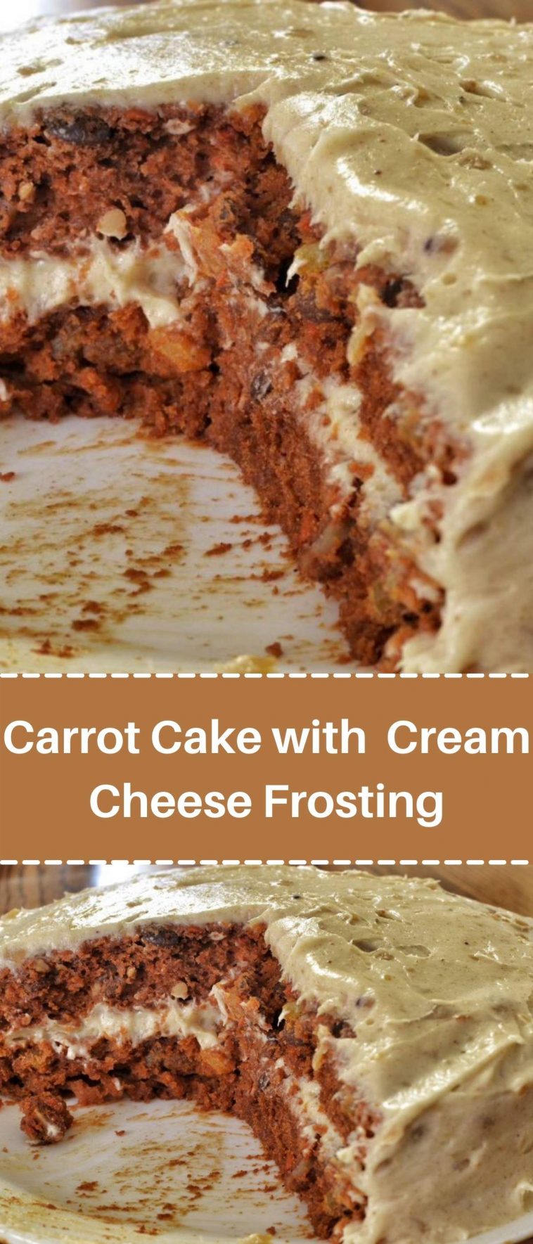 Homemade Carrot Cake with Homemade Cream Cheese Frosting