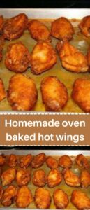 Homemade oven baked hot wings