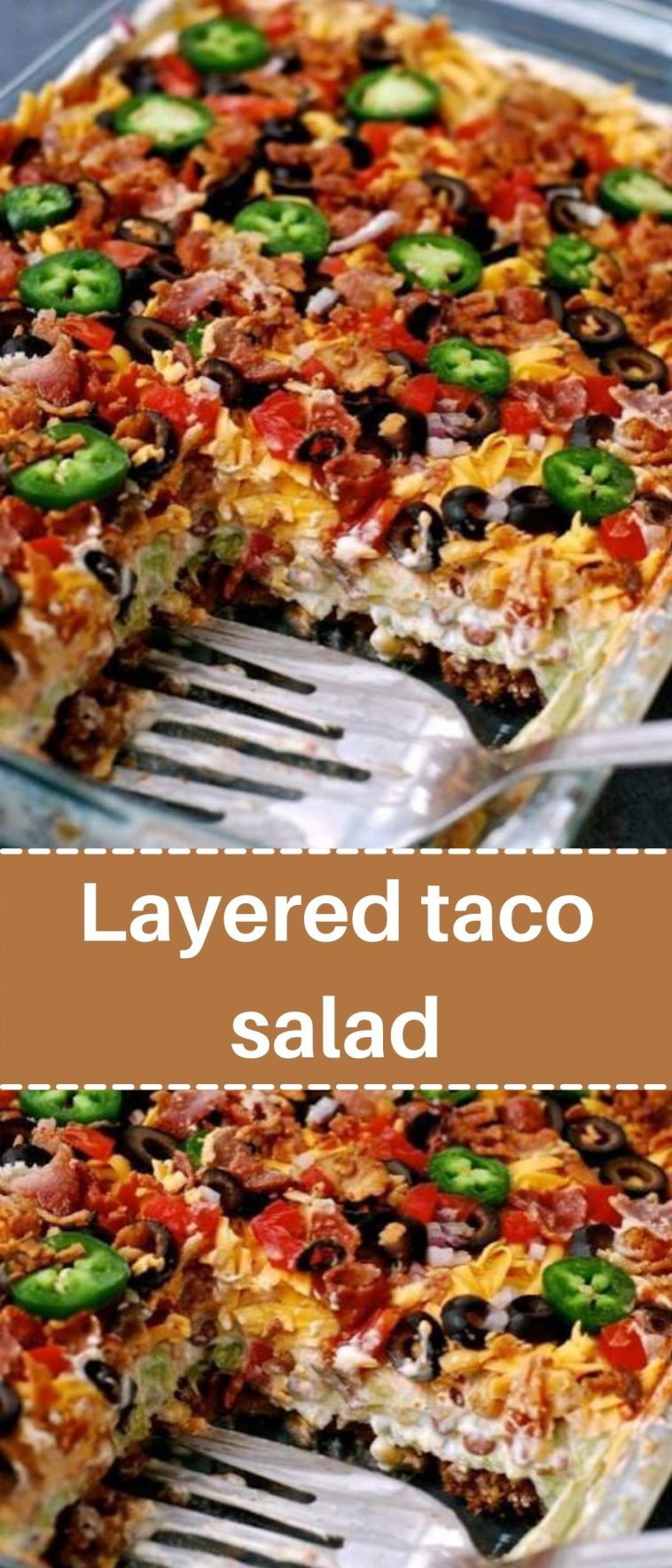 Layered taco salad