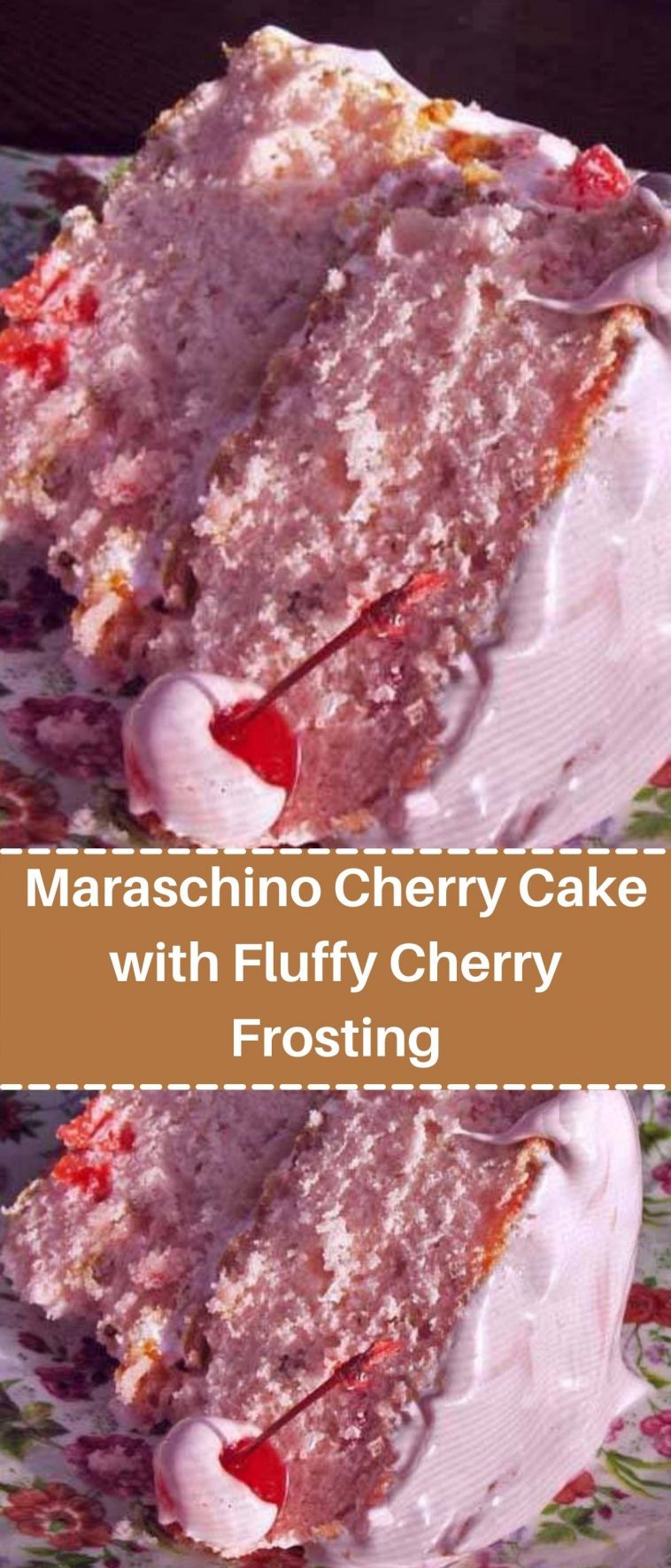 Maraschino Cherry Cake with Fluffy Cherry Frosting