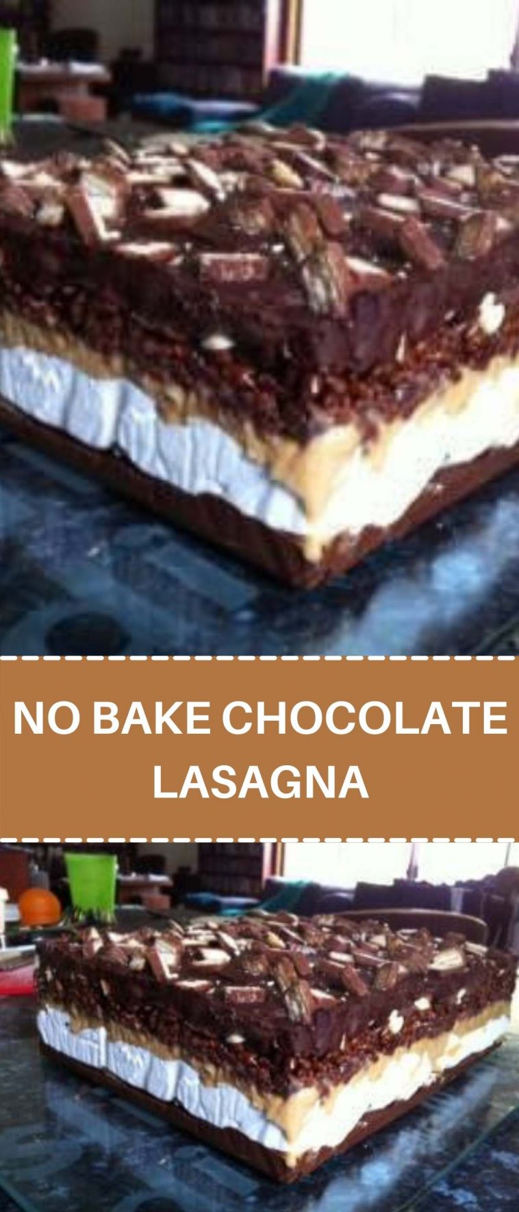 NO BAKE CHOCOLATE LASAGNA