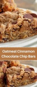 Oatmeal Cinnamon Chocolate Chip Bars