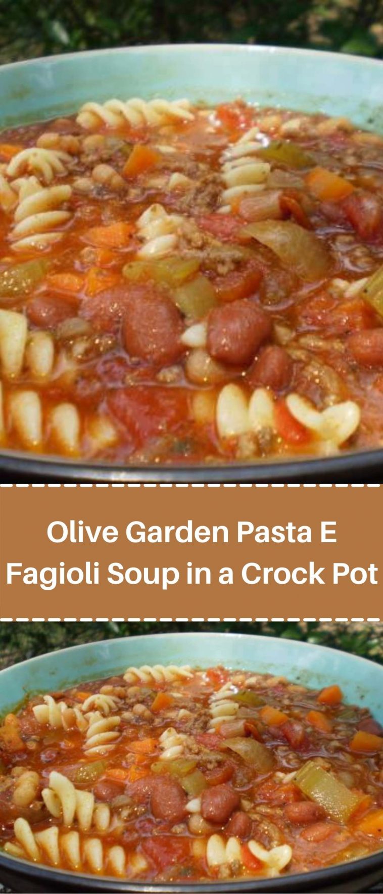 Olive Garden Pasta E Fagioli Soup in a Crock Pot