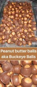 Peanut butter balls aka Buckeye Balls