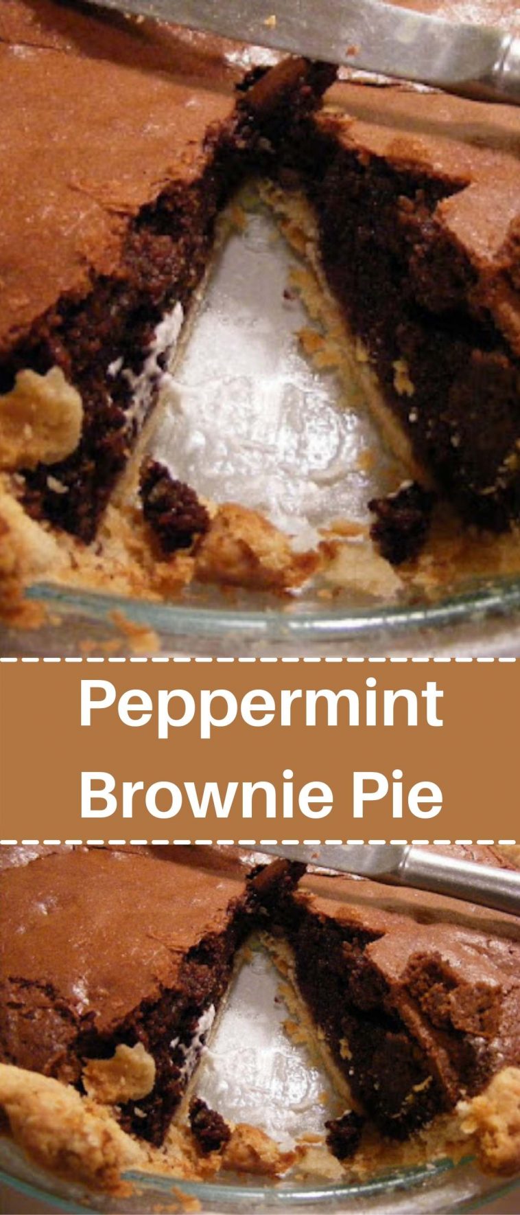 Peppermint Brownie Pie
