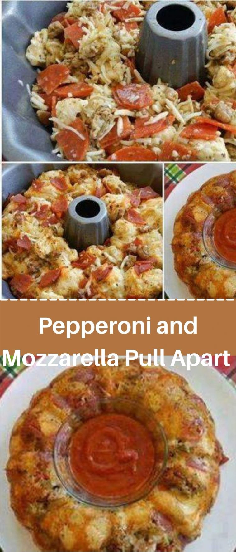 Pepperoni and Mozzarella Pull Apart Bread