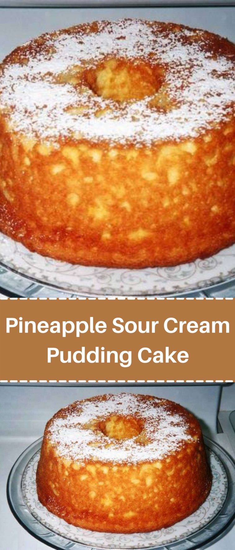 Pineapple Sour Cream Pudding Cake