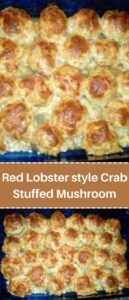 Red Lobster style Crab Stuffed Mushroom