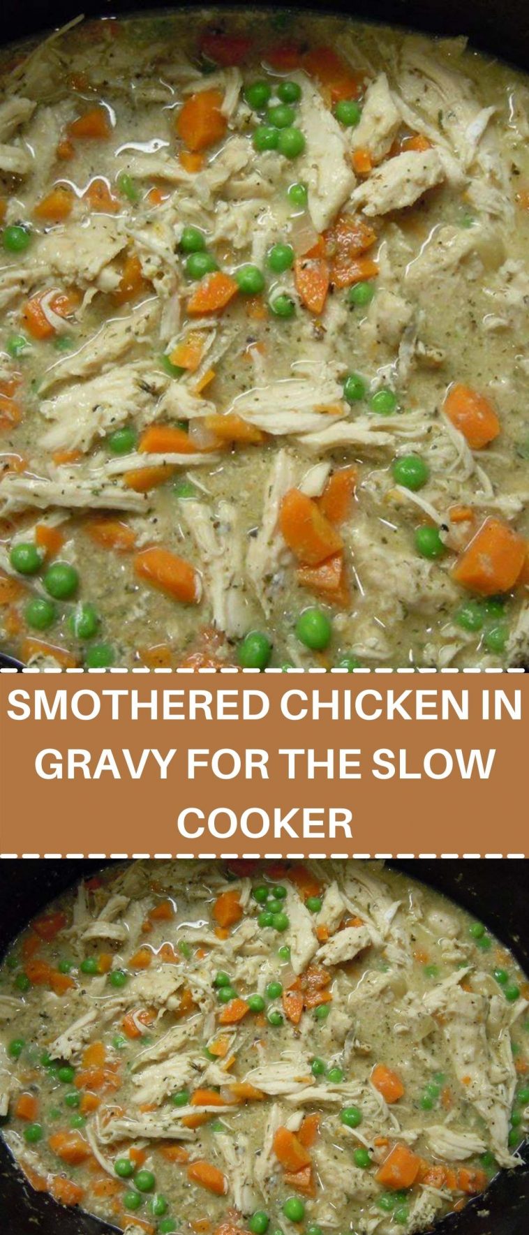 SMOTHERED CHICKEN IN GRAVY FOR THE SLOW COOKER