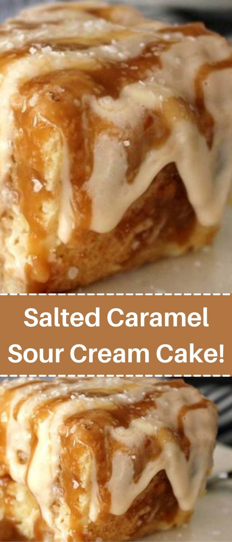 Salted Caramel Sour Cream Cake