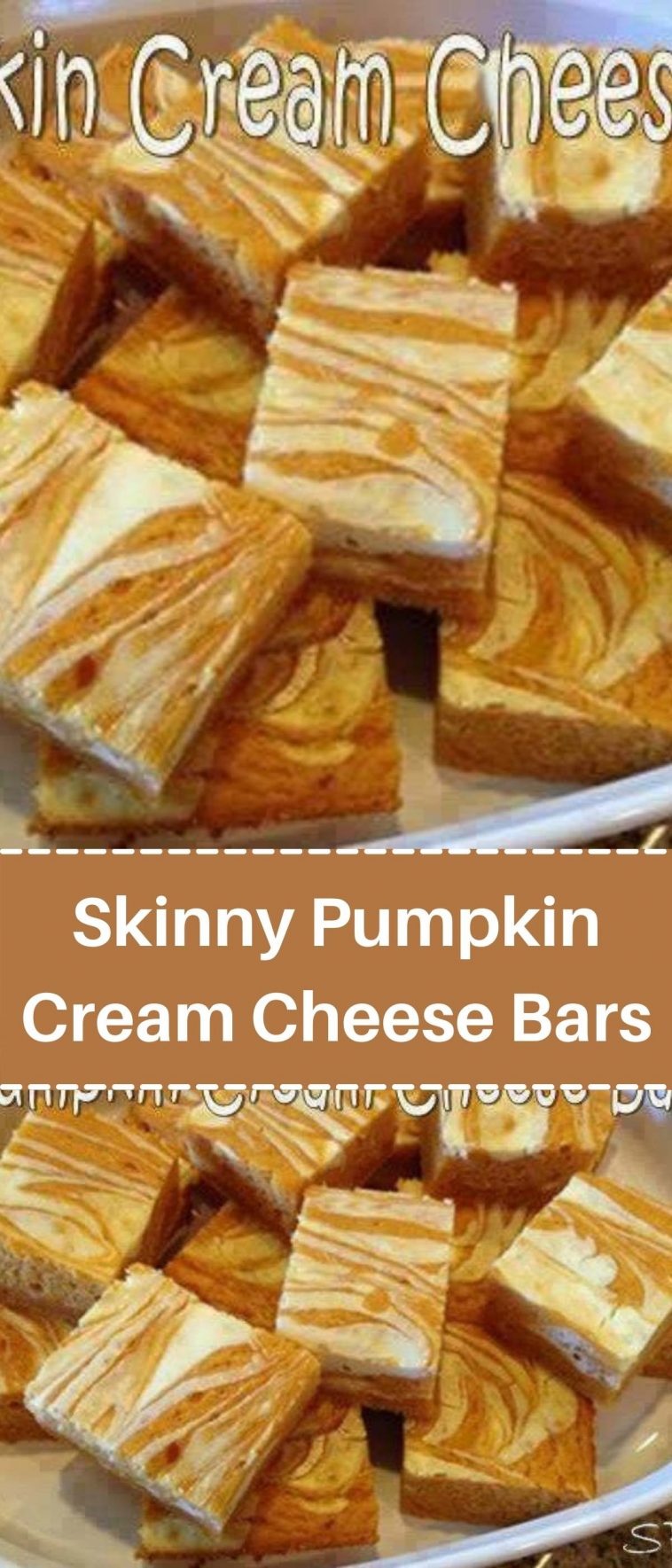 Skinny Pumpkin Cream Cheese Bars