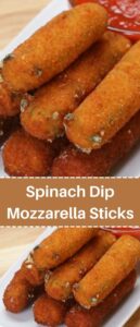 Spinach Dip Mozzarella Sticks