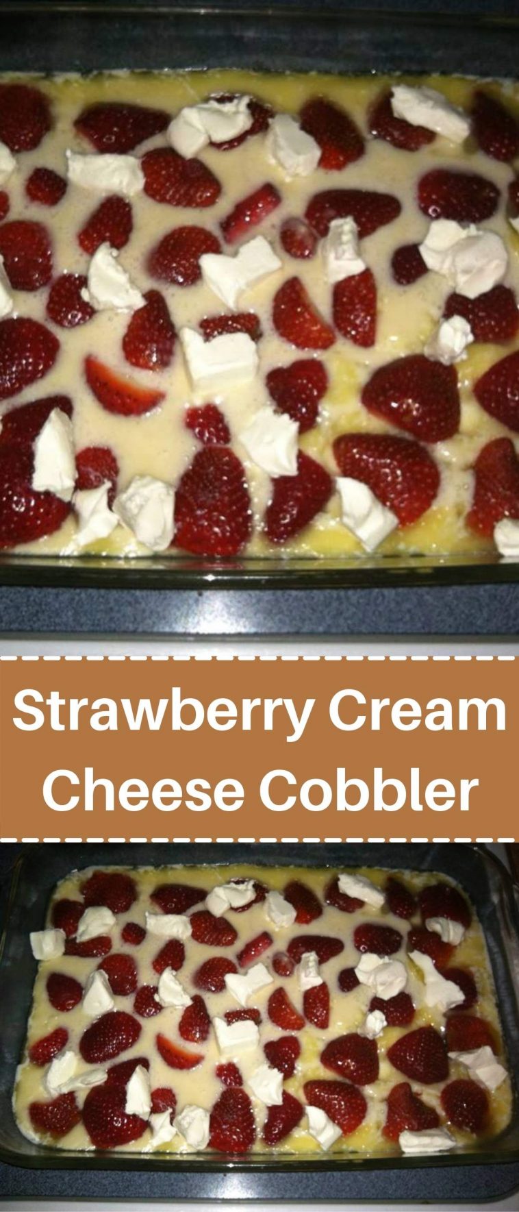 Strawberry Cream Cheese Cobbler