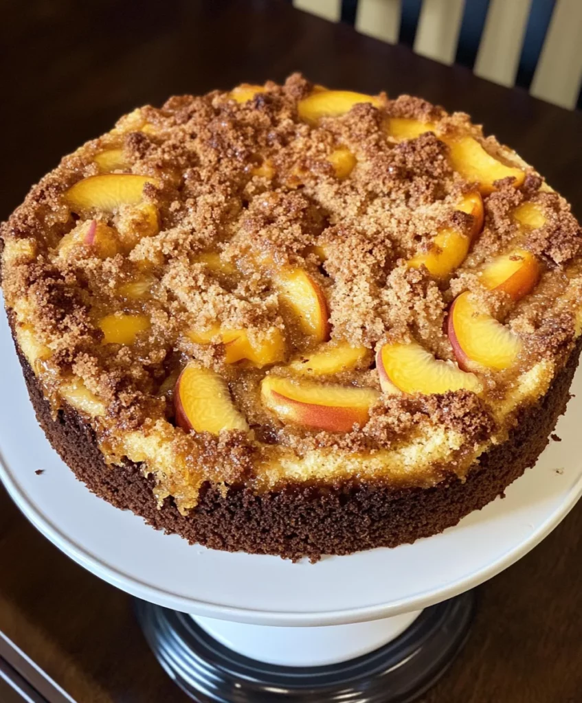 Vanilla Peach Coffee Cake