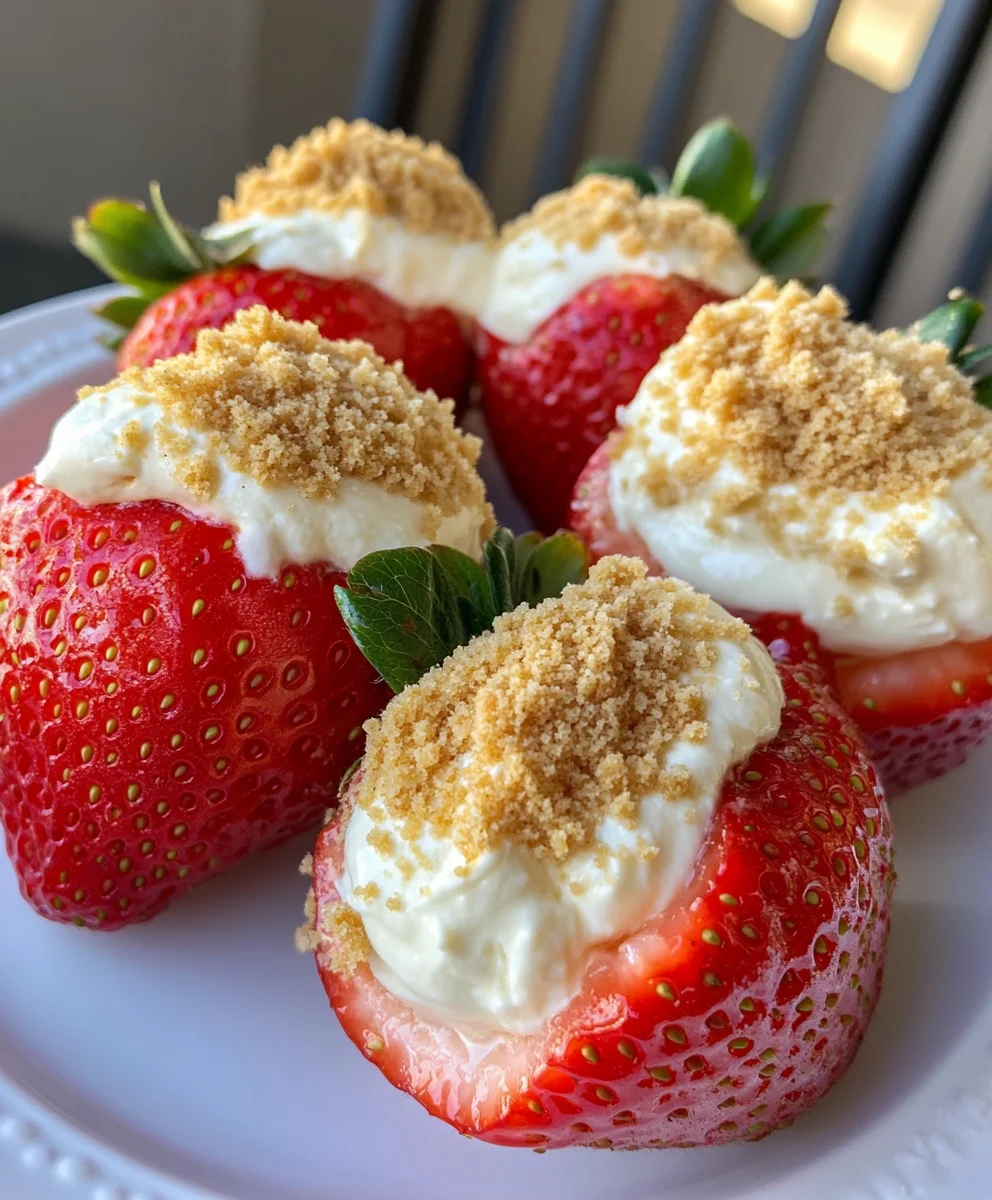 Cheesecake Stuffed Strawberries