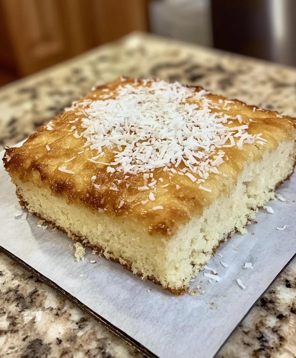Very Moist Coconut Sheet Cake