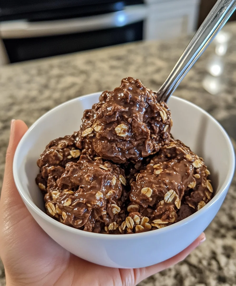 Chocolate Oatmeal No Bake Cookies