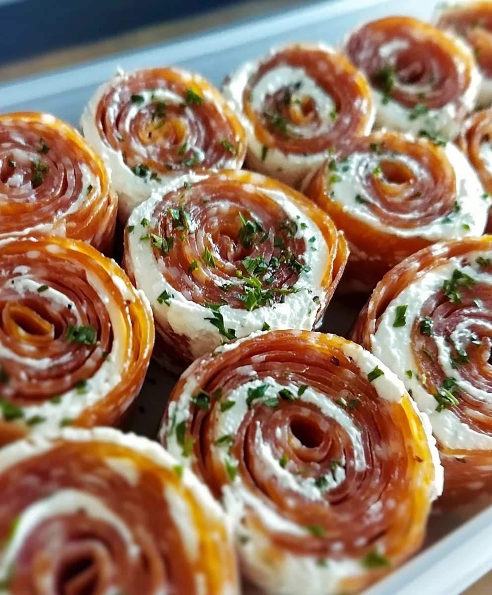Salami and Cream Cheese Roll-ups