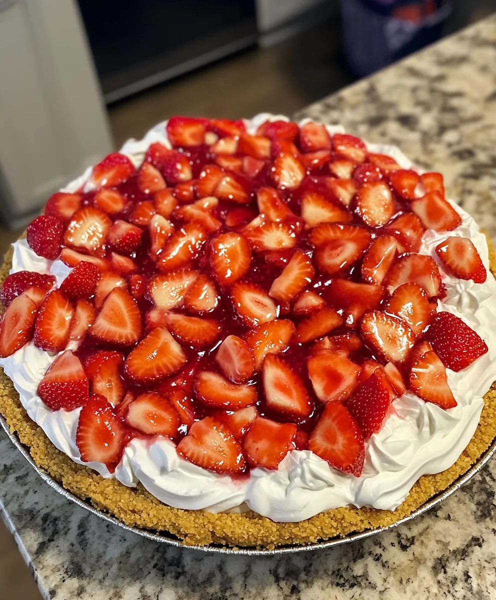 Strawberry Cream Pie To Die For