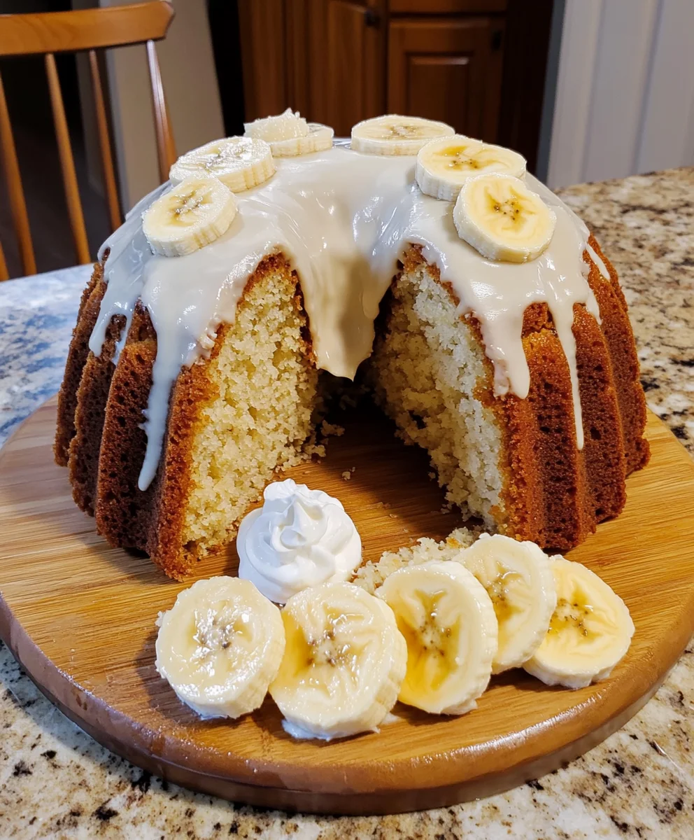 Banana Creme Bundt Cake
