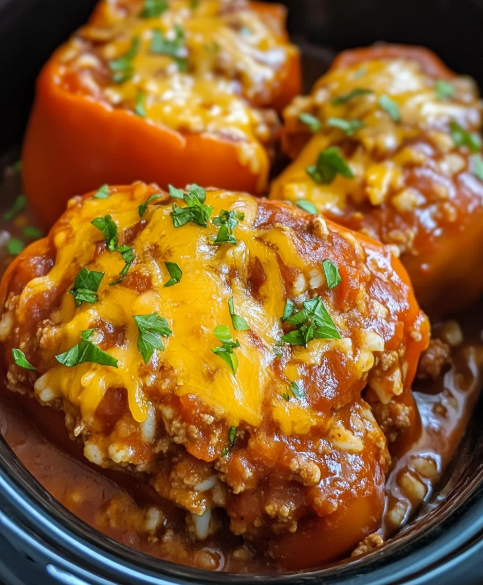 Crockpot Stuffed Peppers