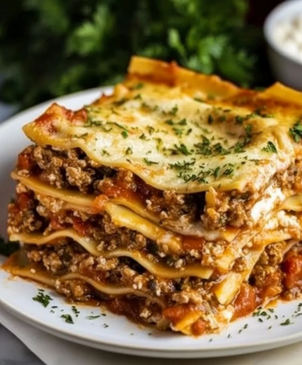 CHEESY BEEF LASAGNA