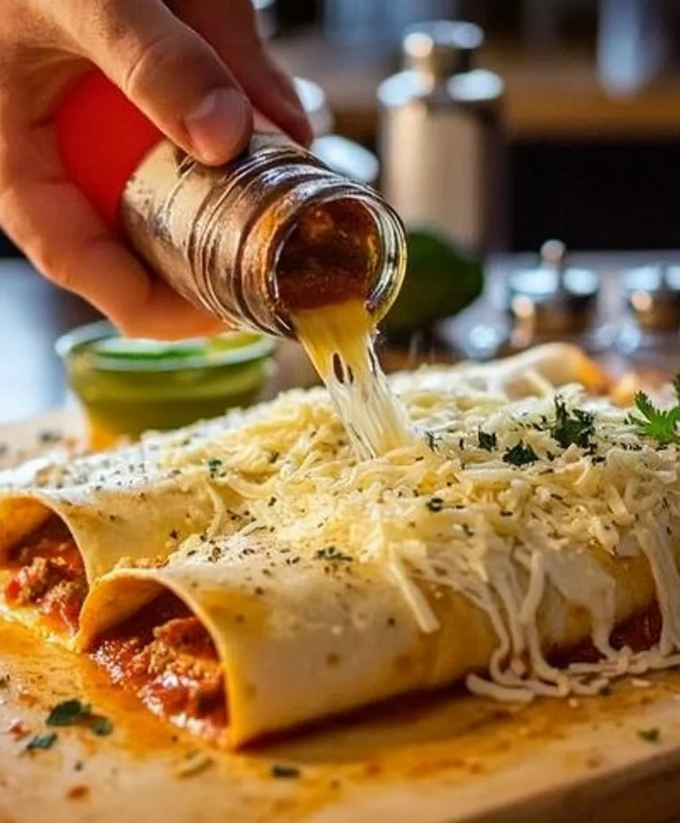 BEEF ENCHILADAS WITH HOMEMADE ENCHILADA SAUCE