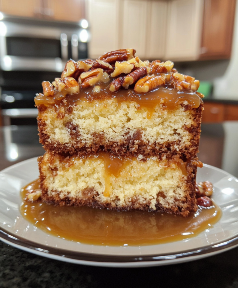 Toffee pecan caramel pound cake