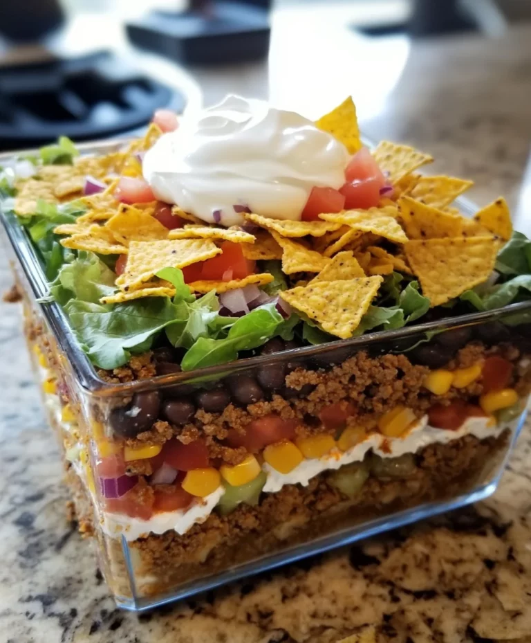 Layered taco salad