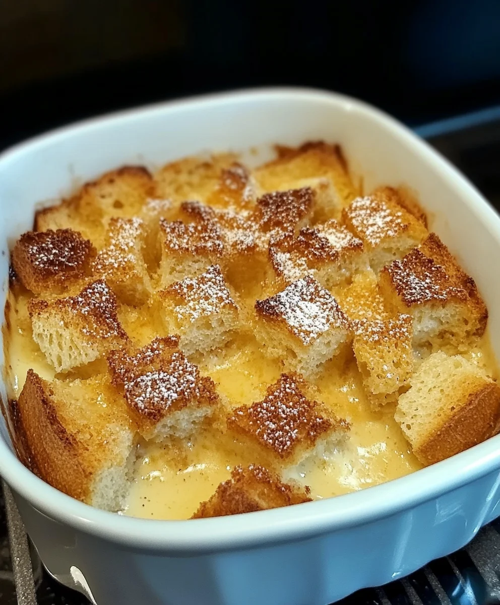 Bread Pudding with Vanilla Sauce