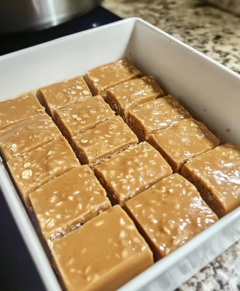 3 Ingredient No Bake Peanut Butter Bars