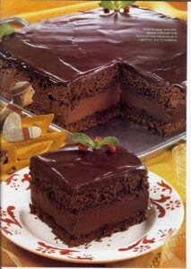MOCHA LAYER CAKE WITH CHOCOLATE-RUM CREAM FILLING