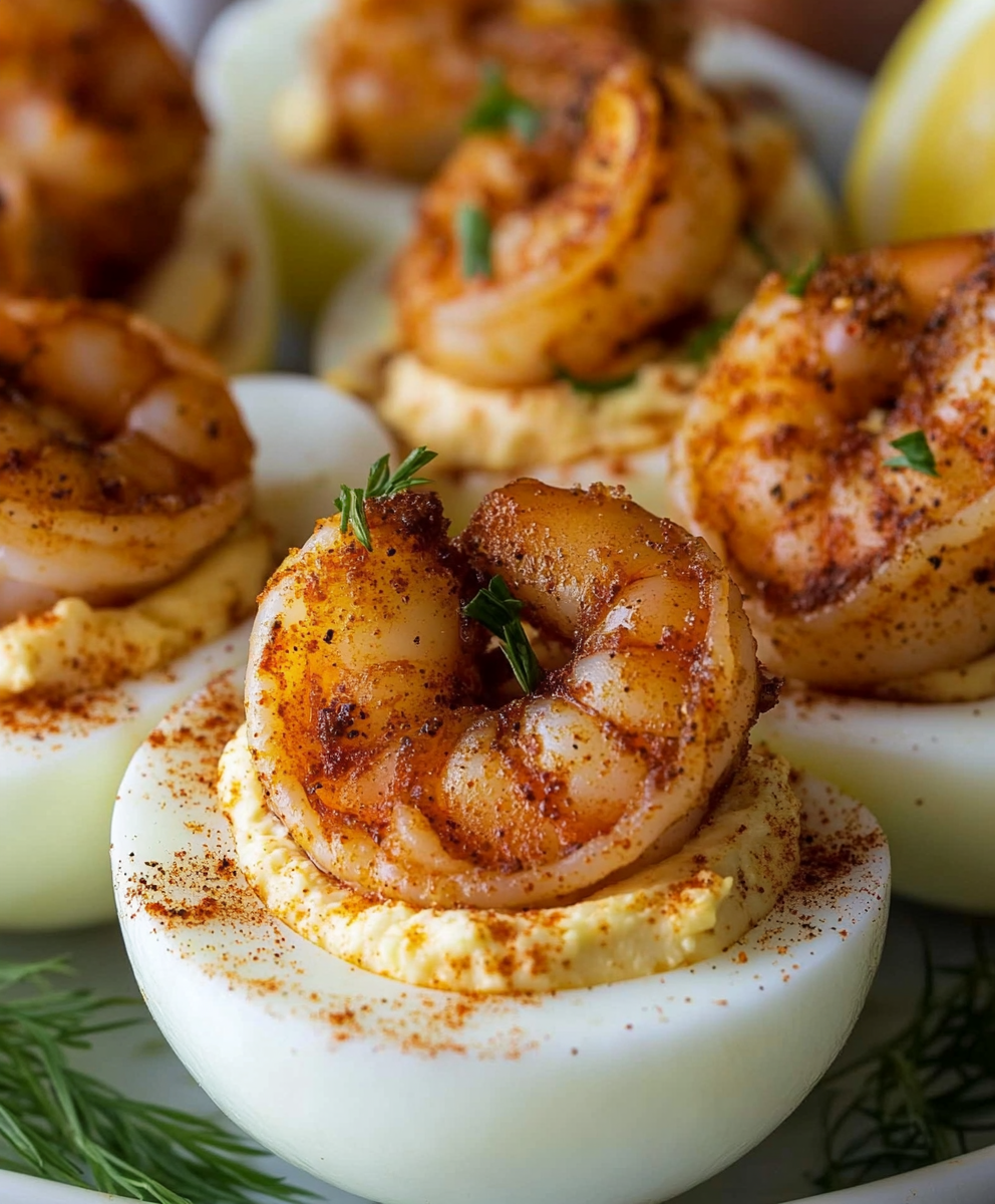 Cajun Shrimp Deviled Eggs